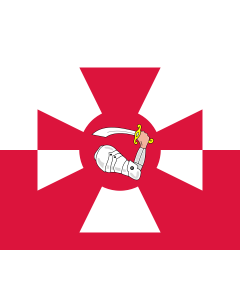 Flag: Naval Jack of Poland |  landscape flag | 1.35m² | 14.5sqft | 110x130cm | 40x50inch 