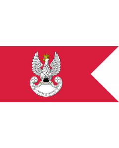 Flag: Polish Ground Forces flag. Adopted in 1993 |  landscape flag | 0.06m² | 0.65sqft | 17x35cm | 7x15inch 