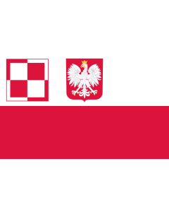 Bandera de  POL air force airfields flag IIIRP | Polish military airfields flag. Adopted in 1993 | Lotnisk i lądowisk wojskowych. Wprowadzona w 1993 |  bandera horizontal | 1.35m² | 90x150cm 
