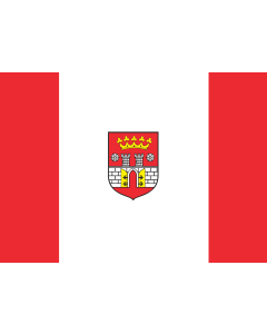 Bandera de  POL Będzin |  bandera horizontal | 2.16m² | 120x180cm 