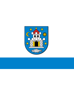 Flag: Bolków in Poland |  landscape flag | 1.35m² | 14.5sqft | 90x150cm | 3x5ft 