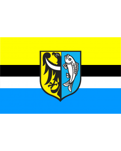 Flag: POL Bytom Odrzański |  landscape flag | 1.35m² | 14.5sqft | 90x150cm | 3x5ft 