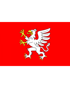 Flag: POL Dębica N |  landscape flag | 2.16m² | 23sqft | 120x180cm | 4x6ft 