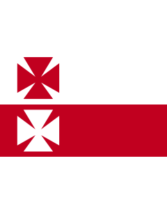 Flag: POL Elbląg |  landscape flag | 1.35m² | 14.5sqft | 90x150cm | 3x5ft 