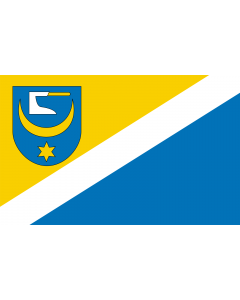 Flag: POL gmina Żabno |  landscape flag | 1.35m² | 14.5sqft | 90x150cm | 3x5ft 