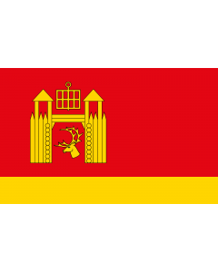 Flag: POL gmina Łomża |  landscape flag | 1.35m² | 14.5sqft | 90x150cm | 3x5ft 