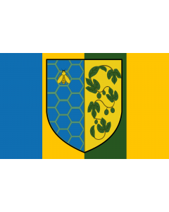 Flag: POL gmina Świerczów |  landscape flag | 1.35m² | 14.5sqft | 90x150cm | 3x5ft 