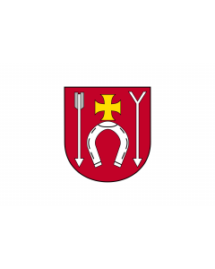 Flag: English Flag of gmina Czerniewice in Poland |  landscape flag | 1.35m² | 14.5sqft | 90x150cm | 3x5ft 