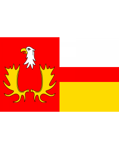 Flag: English Flag of gmina Izabelin in Poland |  landscape flag | 1.35m² | 14.5sqft | 90x150cm | 3x5ft 