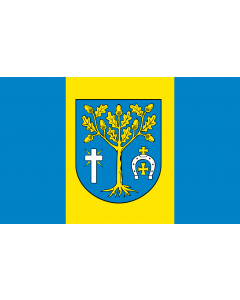 Flag: POL gmina Jeżowe |  landscape flag | 1.35m² | 14.5sqft | 90x150cm | 3x5ft 