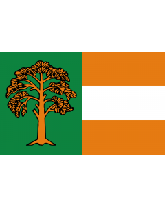 Flag: Gmina Małkinia Górna, Poland |  landscape flag | 1.35m² | 14.5sqft | 90x150cm | 3x5ft 