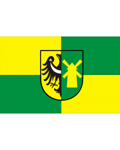 Flag: POL gmina Nowa Sól | Gminy Nowa Sól |  landscape flag | 1.35m² | 14.5sqft | 90x150cm | 3x5ft 