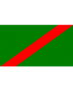 Flag: English Flag of gmina Ostrów Wielkopolski in Poland |  landscape flag | 1.35m² | 14.5sqft | 90x150cm | 3x5ft 
