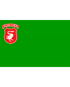 Flag: Rzeczyca Commune |  landscape flag | 1.35m² | 14.5sqft | 90x150cm | 3x5ft 