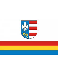 Flag: POL gmina Sławno powiat opoczyński |  landscape flag | 1.35m² | 14.5sqft | 90x150cm | 3x5ft 