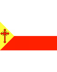 Flag: POL gmina Skarżysko Kościelne |  landscape flag | 1.35m² | 14.5sqft | 80x160cm | 30x60inch 