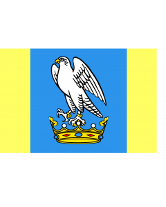 Flag: POL gmina Sokoły |  landscape flag | 1.35m² | 14.5sqft | 90x150cm | 3x5ft 