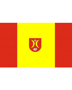 Flag: POL gmina Turośń Kościelna |  landscape flag | 1.35m² | 14.5sqft | 90x150cm | 3x5ft 