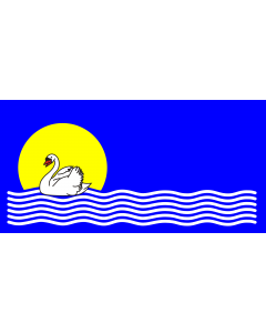 Flag: Gmina Widuchowa, Poland |  landscape flag | 1.35m² | 14.5sqft | 80x160cm | 30x60inch 