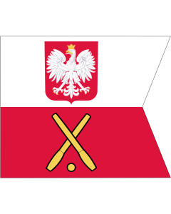Flag: General on Polish Navy ships |  landscape flag | 2.16m² | 23sqft | 130x160cm | 50x60inch 