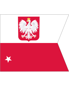 Flag: Rear-admiral of Polish Navy |  landscape flag | 2.16m² | 23sqft | 130x160cm | 50x60inch 