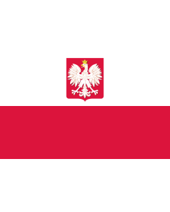 Flag: State flag of Poland |  landscape flag | 0.06m² | 0.65sqft | 20x30cm | 8x12in 