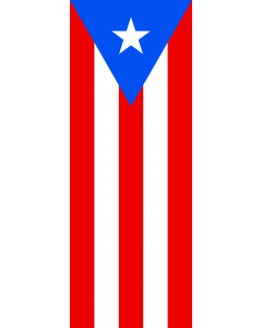 Bandera: Puerto Rico |  bandera vertical | 6m² | 400x150cm 