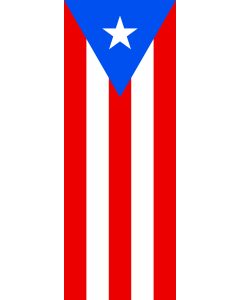 Vertical Hanging Swivel Crossbar Banner Flag: Puerto Rico |  portrait flag | 6m² | 64sqft | 400x150cm | 13x5ft 