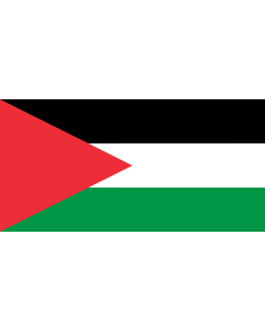 Flag: A variant of the flag of Palestine used in some period of its history |  landscape flag | 1.35m² | 14.5sqft | 80x160cm | 30x60inch 