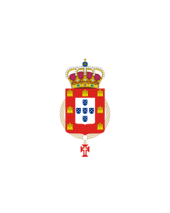 Flag: John V of Portugal with Order of Christ | King John V of Portugal  1706-1750  with Order of Christ |  landscape flag | 1.35m² | 14.5sqft | 100x130cm | 40x50inch 