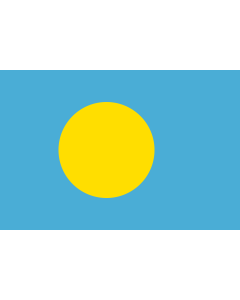 Flag: Palau |  landscape flag | 0.135m² | 1.5sqft | 30x45cm | 1x1.5foot 
