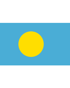 Flag: Palau |  landscape flag | 2.4m² | 26sqft | 120x200cm | 4x7ft 