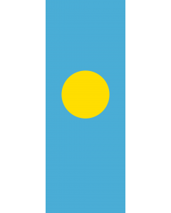 Vertical Hanging Beam Flag: Palau |  portrait flag | 6m² | 64sqft | 400x150cm | 13x5ft 