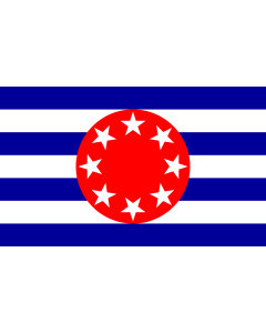 Bandera de  Ngarchelong | Ngarchelong  state within Palau  - colours and dimensions based on template at Ngarchelong |  bandera horizontal | 2.16m² | 120x180cm 