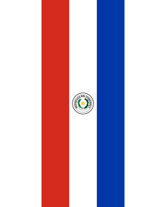 Bandiera: Paraguay | bandiera ritratto | 3,5&nbsp;m² | 300&nbsp;×&nbsp;120&nbsp;cm 