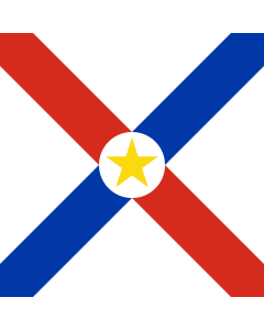 Bandera de  Naval Jack of Paraguay |  1.35m² | 120x120cm 