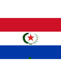 Bandera de  Paraguay  1924 | Paraguay as in Nouveau Petite Larousse Illustré |  bandera horizontal | 1.35m² | 90x150cm 