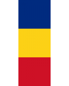 Flag: Romania |  portrait flag | 6m² | 64sqft | 400x150cm | 13x5ft 