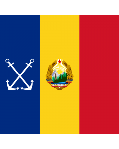 Flag: Naval jack of Romania 1966-1989 |  2.16m² | 23sqft | 150x150cm | 60x60inch 