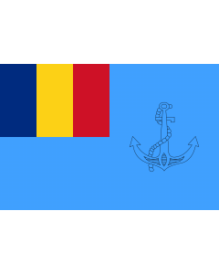 Flag: Naval Jack of Romania 1995-1998 |  landscape flag | 1.35m² | 14.5sqft | 90x150cm | 3x5ft 