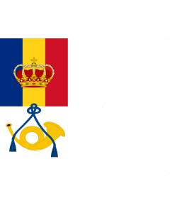 Flag: Postal Flag of the Romanian Maritime Service  1939 | Postal Flag of the Romanian Maritime Service %281939%29 |  landscape flag | 2.16m² | 23sqft | 130x160cm | 50x65inch 
