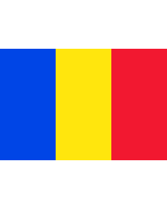 Bandera: Romania  as seen | The national flag of Romania 1867-1947 and 1989-present |  bandera paisaje | 1.35m² | 90x150cm 