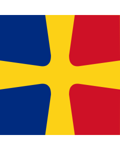 Flag: Romanian Commodore as chief of flotilla-division  WWII | Romanian Commodore as chief of flotilla-division %28WWII%29 |  1.35m² | 14.5sqft | 120x120cm | 45x45inch 