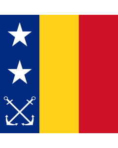 Flag: Romanian Vice admiral as chief of navy  1939 |  1.35m² | 14.5sqft | 120x120cm | 45x45inch 
