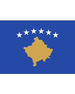 Flag: Kosovo |  landscape flag | 0.135m² | 1.5sqft | 30x45cm | 1x1.5foot 