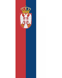 Flagge:  Serbien  |  Hochformat Fahne | 3.5m² | 300x120cm 