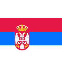 Flag: Serbia |  landscape flag | 1.35m² | 14.5sqft | 90x150cm | 3x5ft 