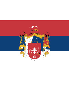 Flag: State flag of Serbia  1882-1918 |  landscape flag | 1.35m² | 14.5sqft | 90x150cm | 3x5ft 