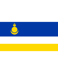 Flag: Republic of Buryatia |  landscape flag | 2.16m² | 23sqft | 100x200cm | 40x80inch 