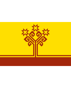 Flag: Chuvash |  landscape flag | 0.375m² | 4sqft | 50x75cm | 1.5x2.5ft 